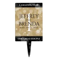 Elegant 1st Paper Wedding Anniversary Celebration Cake Topper