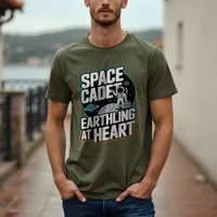 Space Cadet, Earthling at Heart: Cosmic Astronaut  T-Shirt