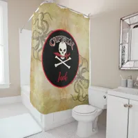 Personalized Jolly Roger (Cutlass) Shower Curtain