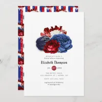 Red White and Blue 4th of July Bridal Shower Invitation