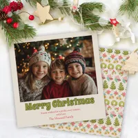 Whimsical Cozy Photo Christmas Holiday Vintage