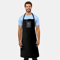 World's Best Dad Number One Father Black  Apron