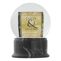 Elegant 50th Golden Wedding Anniversary Snow Globe