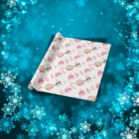 Merry Christmas in Pink on white | Wrapping Paper