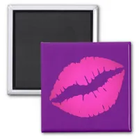 Bright Purple and Pink Ombre Lipstick Magnet