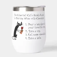Pairing Wine with Chocolate Funny Cat Thermal Wine Tumbler