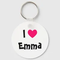 I Love Emma Keychain