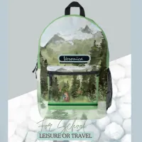 Cute Watercolor Forest  Printed Backpack