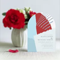 Color Block Wedding Winter Arch ID740 Invitation