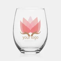 Custom Business Logo Upload ID621 Stemless Wine Glass