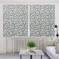 Abstract Fish Drawings Blackout Curtains