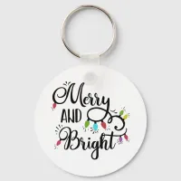 Fun Typography Christmas Keychain