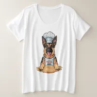 Culinary Canine: Baker German Shepard With Loaf Plus Size T-Shirt