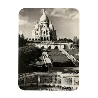 Vintage Sacré-Coeur de Montmartre in Paris Photo Magnet