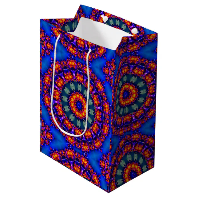 Light blue kaleidoscope medium gift bag