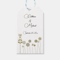 Elegant Timeless Soft Gold Floral Minimalism Gift Tags