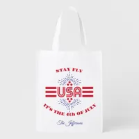 Stay fly it's the 4th of July Grocery Bag