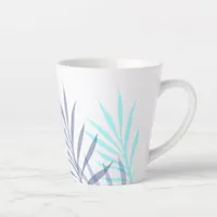 Coastal Tropical botanical leaf Latte Mug