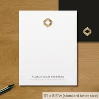 Elegant Gold Diamond Logo Letterhead