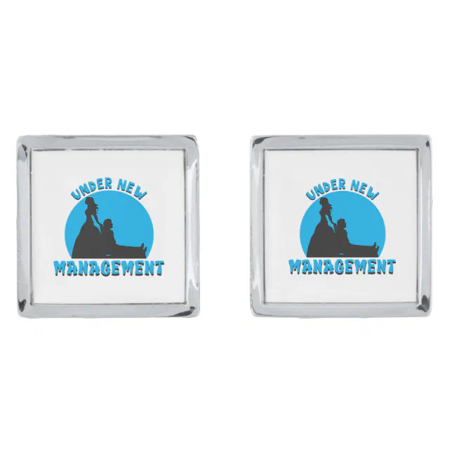 Wedding Cartoon - Under New Management Cufflinks