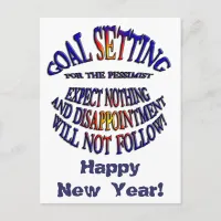 Goal: Expect Nothing Holiday Postcard