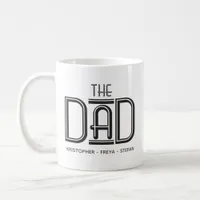 Cool Black White Type Personalized Dad Mug