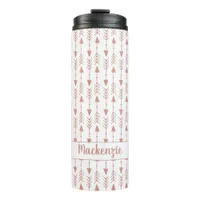 Chic Rose Gold Foil Tribal Arrows | Add Your Name Thermal Tumbler