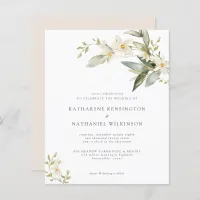Budget Wildflower Greenery Wedding Invitation