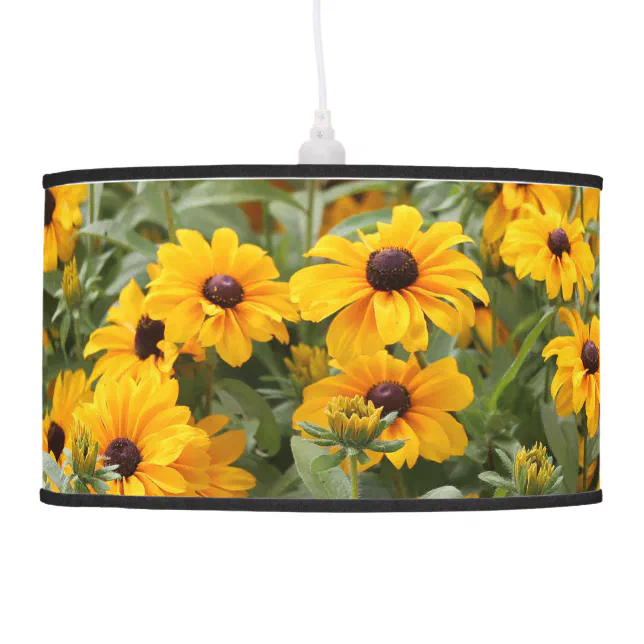 Rudbeckias / A Bed of Black-Eyed Susans Hanging Lamp