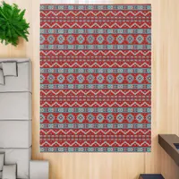 Southwest Mesas Turquoise & Red 12x9 Rug