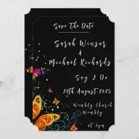 Whimsical Butterfly Garden Wedding Invitation