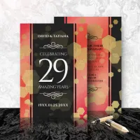 Elegant 29th Garnet Wedding Anniversary Invitation
