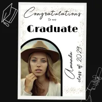 Modern Class Of 2024 Arch Photo Gold Graduation  Foam Board