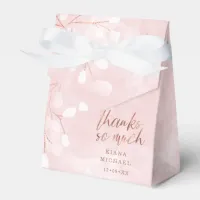 Watercolor Snowdrops Thank You Pink/Copper ID726 Favor Boxes