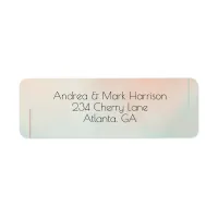 Peach Pastel Minimalist Romantic Return Address Label