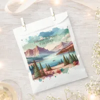 Watercolor Mountain Views Wedding  Favor Bag