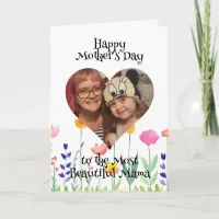 Personalized Heart Photo and Message for Mom Card