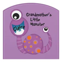 Cute Purple Cyclops Monster Funny Fun for Kids Door Sign