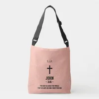 Pattern Bible Quote Chapter And Verse Christian Crossbody Bag