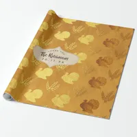 Gold Foil Thanksgiving Wrapping Paper