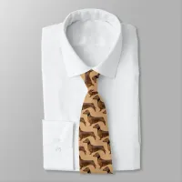 Cute Brown Dachshund Dog Neck Tie