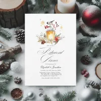 Evergreen Winter Pine Wedding Rehearsal Dinner Invitation