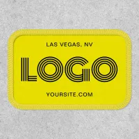 Yellow and Black Modern Rectangular Logo Patch