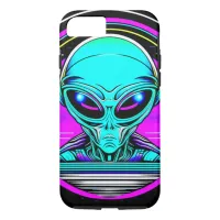 Extra Terrestrial Alien Flying a UFO iPhone 8/7 Case