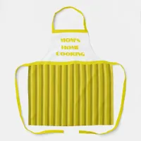 Simple Yellow Stripe Mom's Home Cooking Apron