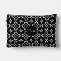 Abstract Monochrome Bokeh Dots Pattern Small Accessory Pouch