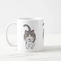 Fun Crank Kitty Pet Doodle Art Design Coffee Mug