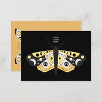 Mystical Celestial Gold Moths Business Card