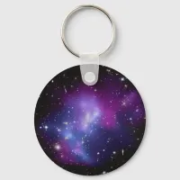 Purple Celestial Space Photo Blank Keychain