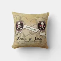 Pirate Wedding Throw Pillow